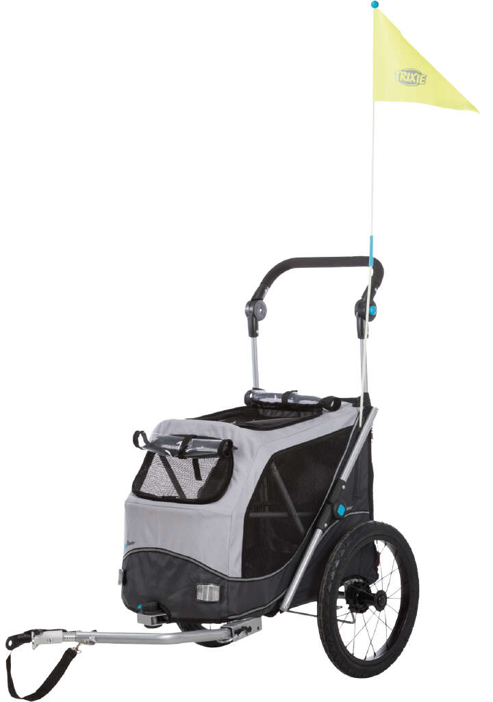 TRIXIE Fahrradanhänger für Hunde mit Schnell-Falt-Funktion